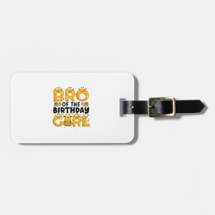Brother 1st Birthday Girl Giraffe Theme Party Zoo Luggage Tag