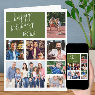Brother 7 Photo Collage Personalised Birthday Card