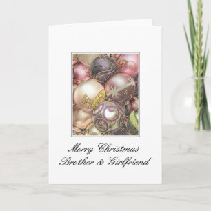 Brother and Girlfriend Merry Christmas card