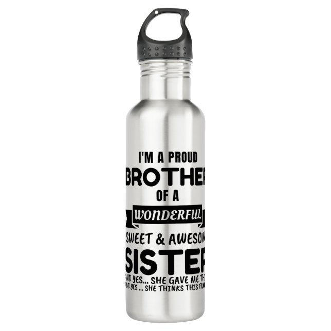 Brother And His Awesome Sister 710 Ml Water Bottle (Front)
