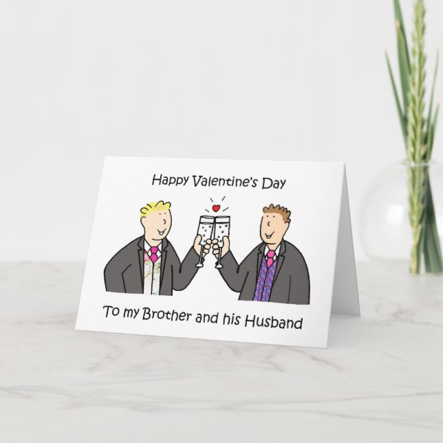 Brother and Husband Valentine Holiday Card (Front)
