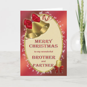 Brother and partner, traditional Christmas card