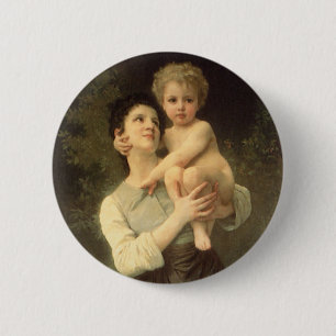 Brother and Sister by William Adolphe Bouguereau 6 Cm Round Badge