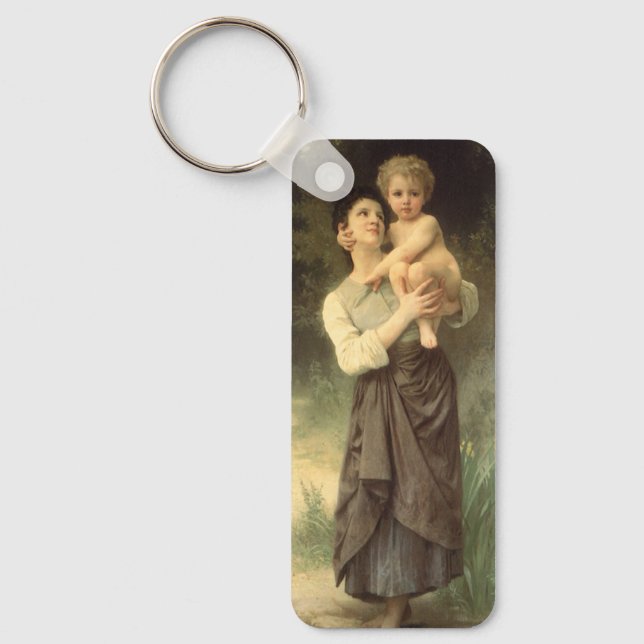 Brother and Sister by William Adolphe Bouguereau Key Ring (Front)