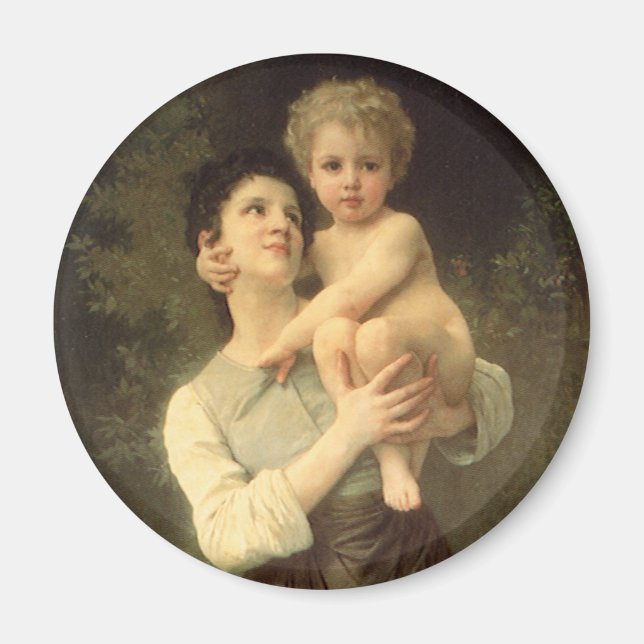 Brother and Sister by William Adolphe Bouguereau Magnet (Front)