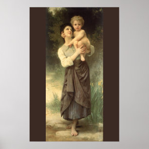 Brother and Sister by William Adolphe Bouguereau Poster