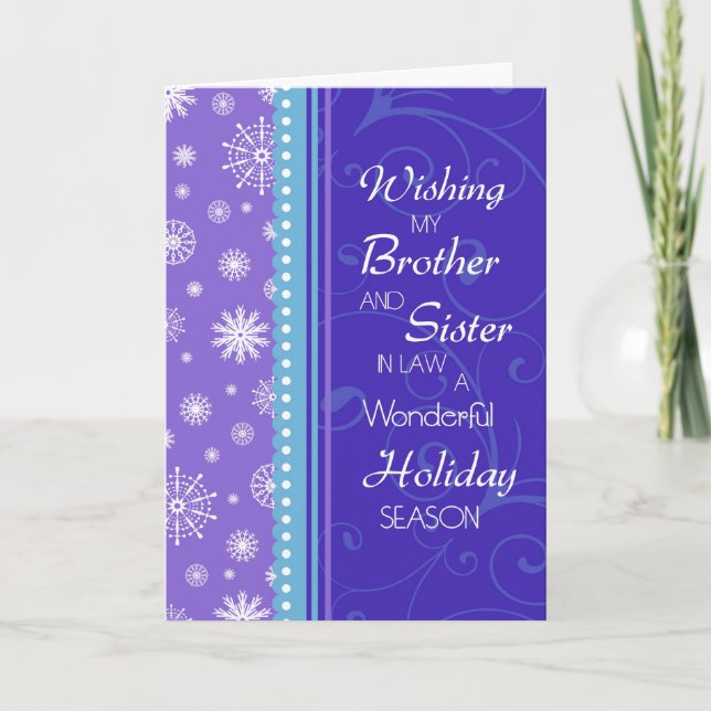 Brother and Sister in Law Christmas Card (Front)