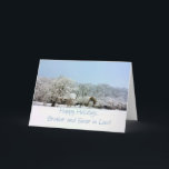 Brother and Sister in Law Christmas Holiday Card<br><div class="desc">'Tis the season to party and celebrate: Merry Christmas! Surprise your nearest and dearest, your friends, co-workers, neighbours or even your boss with a special card. Many different designs available: from a modern collage photography card, mixing ornaments and winter landscapes, a classic vintage christmas theme or a more modern holiday...</div>