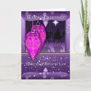 brother and sister-in-law, three wise men season's holiday card