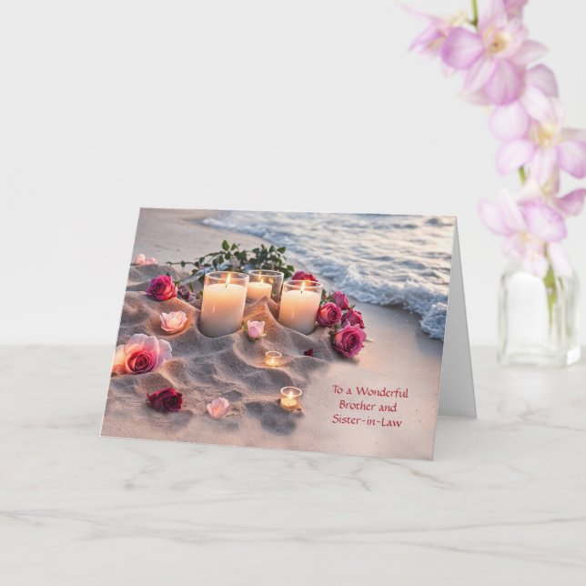 Brother and Sister in Law Wife Congratulations  Card (Orchid)