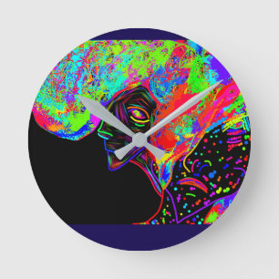 Brother and Sister Supernatural Creatures Round Clock