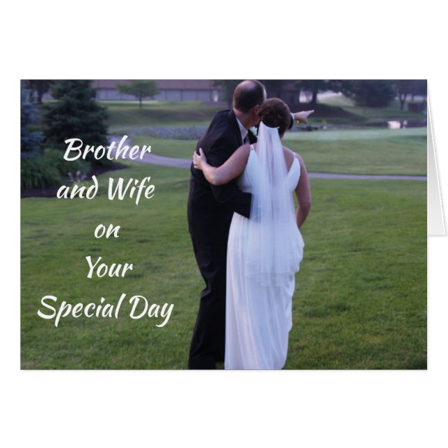 ***BROTHER AND WIFE***ON YOUR WEDDING DAY (Front Horizontal)