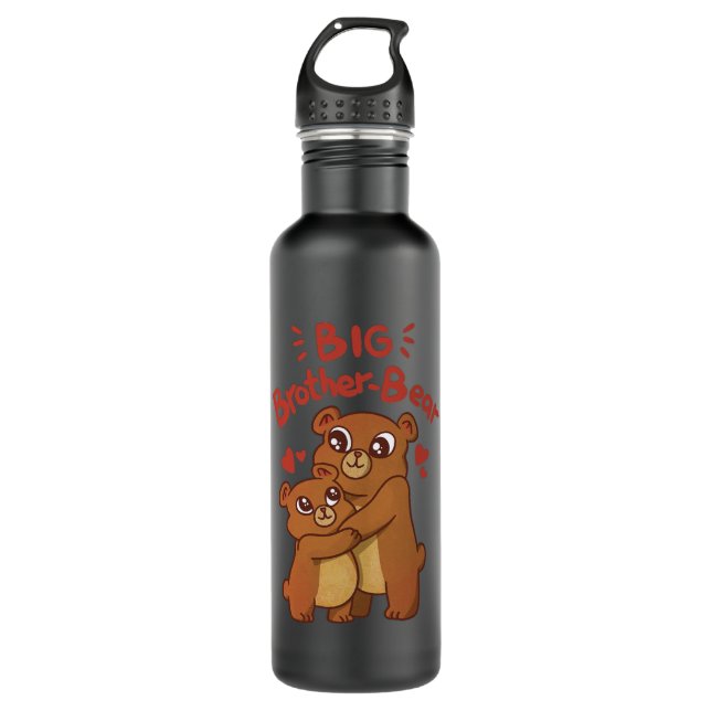 Brother Bear Brothers Little Bear Siblings  710 Ml Water Bottle (Front)
