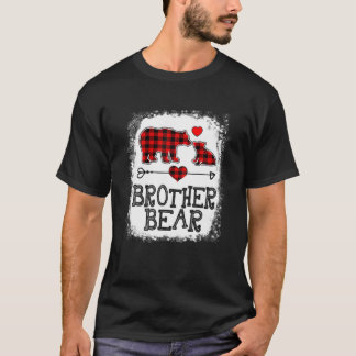 Brother Bear Christmas Pajama Red Plaid Buffalo Fa T-Shirt