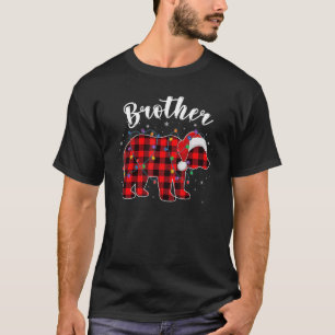 Brother Bear Christmas Pajama Red Plaid Buffalo Fa T-Shirt