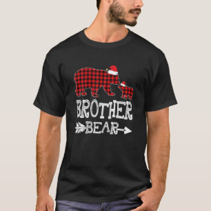 Brother Bear Christmas Pajama Red Plaid Buffalo Fa T-Shirt