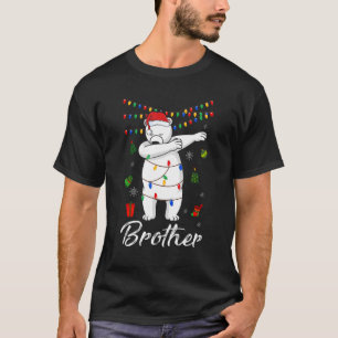 Brother Bear Dabbing Lights Santa  Christms Family T-Shirt