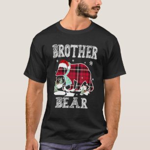 Brother Bear Red Buffalo Plaid Family Matching Xma T-Shirt