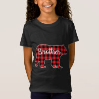 Brother Bear Red Plaid Design Family Matching Chri