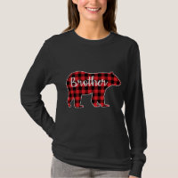 Brother Bear Red Plaid Design Family Matching Chri