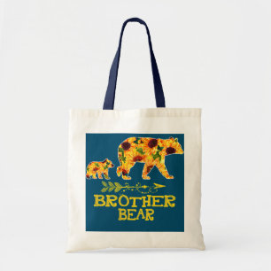 Brother Bear Sunflower Funny Mother Father  Tote Bag