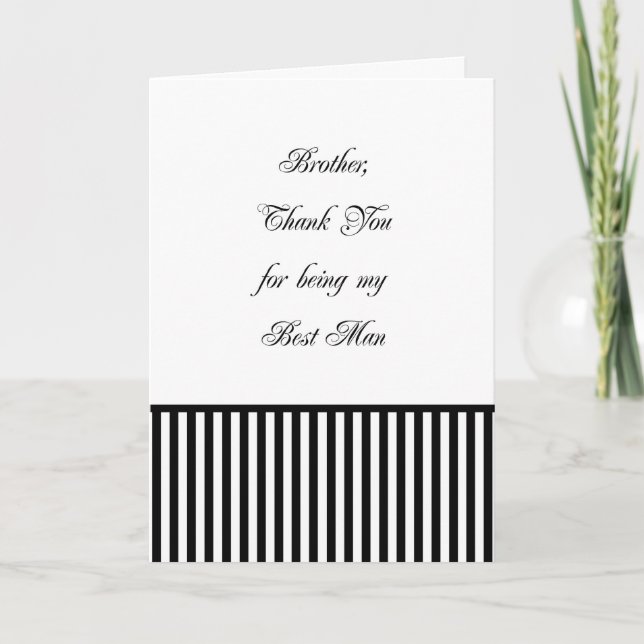 Brother Best Man Thank You Card (Front)