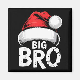 Brother Big Christmas Santa Family Matching Pajama Magnet