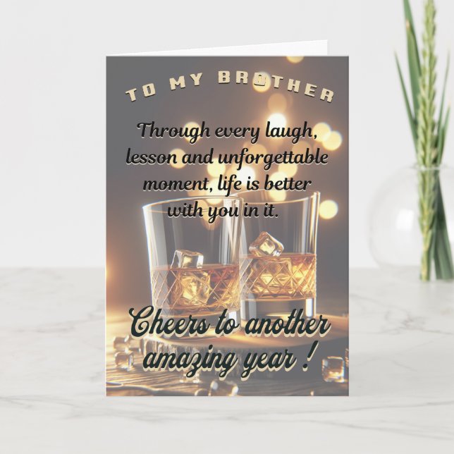 Brother Birthday Card, 5 x 7 foldable Card (Front)