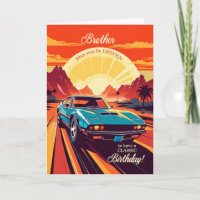 Brother Birthday Classic Car Retro 70s Theme
