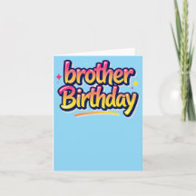 Brother Birthday Colourful Graffiti Lettering