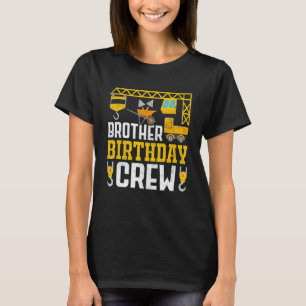 Brother Birthday Crew  Construction Birthday Party T-Shirt