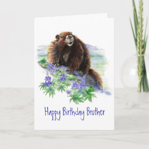 Brother,  Birthday Endangered Animal Greeting Card