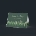 Brother Birthday Nature Therapy Forest Wilderness Card<br><div class="desc">Birthday Nature Therapy Inspirational Quote Shinrin-yoku means bathing in the forest atmosphere, or taking in the forest through our senses. basically just being in the presence of trees—became part of a national public health program in Japan in 1982 has become a cornerstone of preventive health care and healing in Japanese...</div>