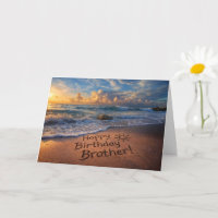 Brother Birthday on the Beach with the Ocean