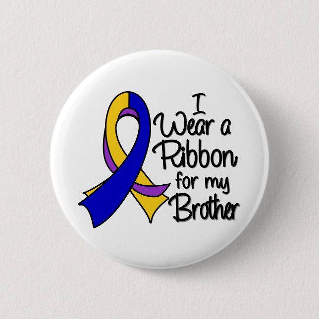 Brother - Bladder Cancer Ribbon 6 Cm Round Badge (Front)