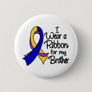 Brother - Bladder Cancer Ribbon 6 Cm Round Badge