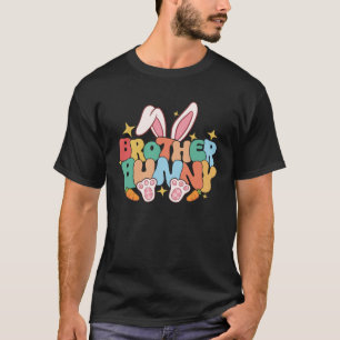 Brother Bunny Retro Groovy Easter Day Matching Fam T-Shirt