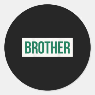 Brother Caddie Golf Back Golfing Golfer Golf Playe Classic Round Sticker