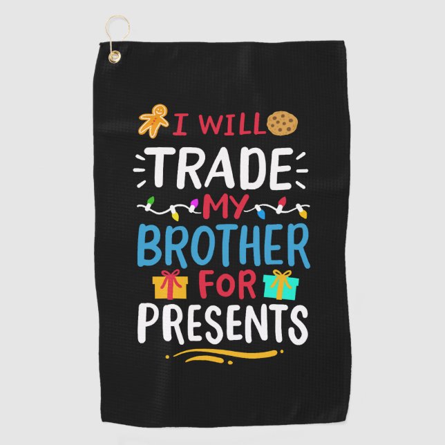 Brother Christmas Golf Towel (Front)