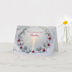 Brother Christmas Sympathy Remembrance Memorial Card