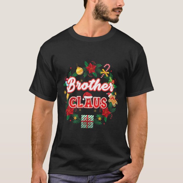 Brother Claus Christmas Santa Laurel Wreath Mistle T-Shirt (Front)