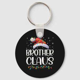 Brother Claus Xmas Lights Christmas Pajama Matchin Key Ring