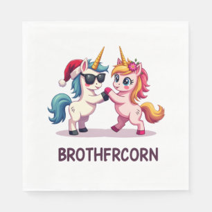 Brother-corn Unicorn Matching Family Pajama Christ Napkin