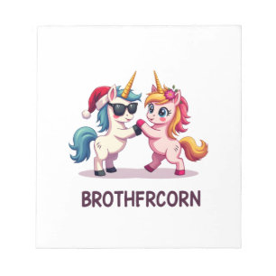 Brother-corn Unicorn Matching Family Pajama Christ Notepad