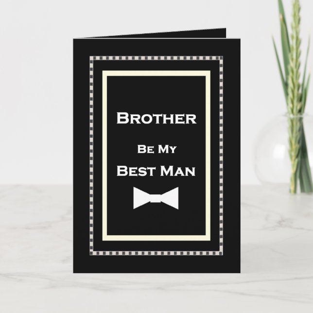 BROTHER Custom Name Best Man Wedding Invitation (Front)