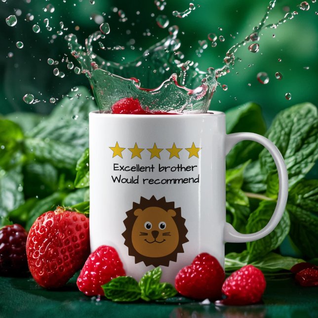 Brother custom text lion face coffee mug (Creator Uploaded)