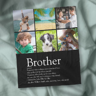Brother Definition Cool Fun Photo Collage Fleece Blanket