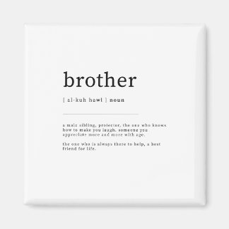 Brother Definition Meaning Dictionary Art Decor Magnet