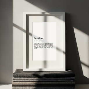 Brother Definition Poster – Gift for Brother