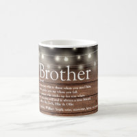 Brother Definition Rustic Wood String Lights